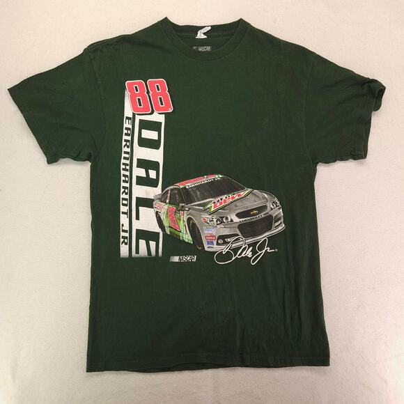 NASCAR 88 Dale Earnhart Jr Graphic Short Sleeve Racing T Shirt Mens Size L Green - Picture 2 of 9